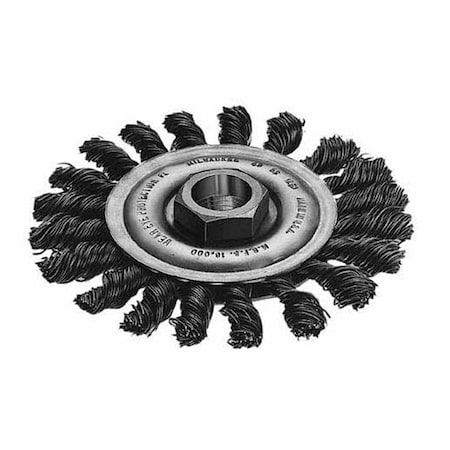 Milwaukee Tool Milwaukee® Steel Cable Twist Knot Wheel 4 in., with .02 Gauge Wire and 5/8-11 Thread 48-52-5030